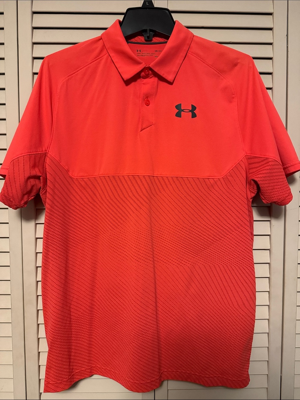 Under Armour Men's Bright Red Tech Polo with Logo
